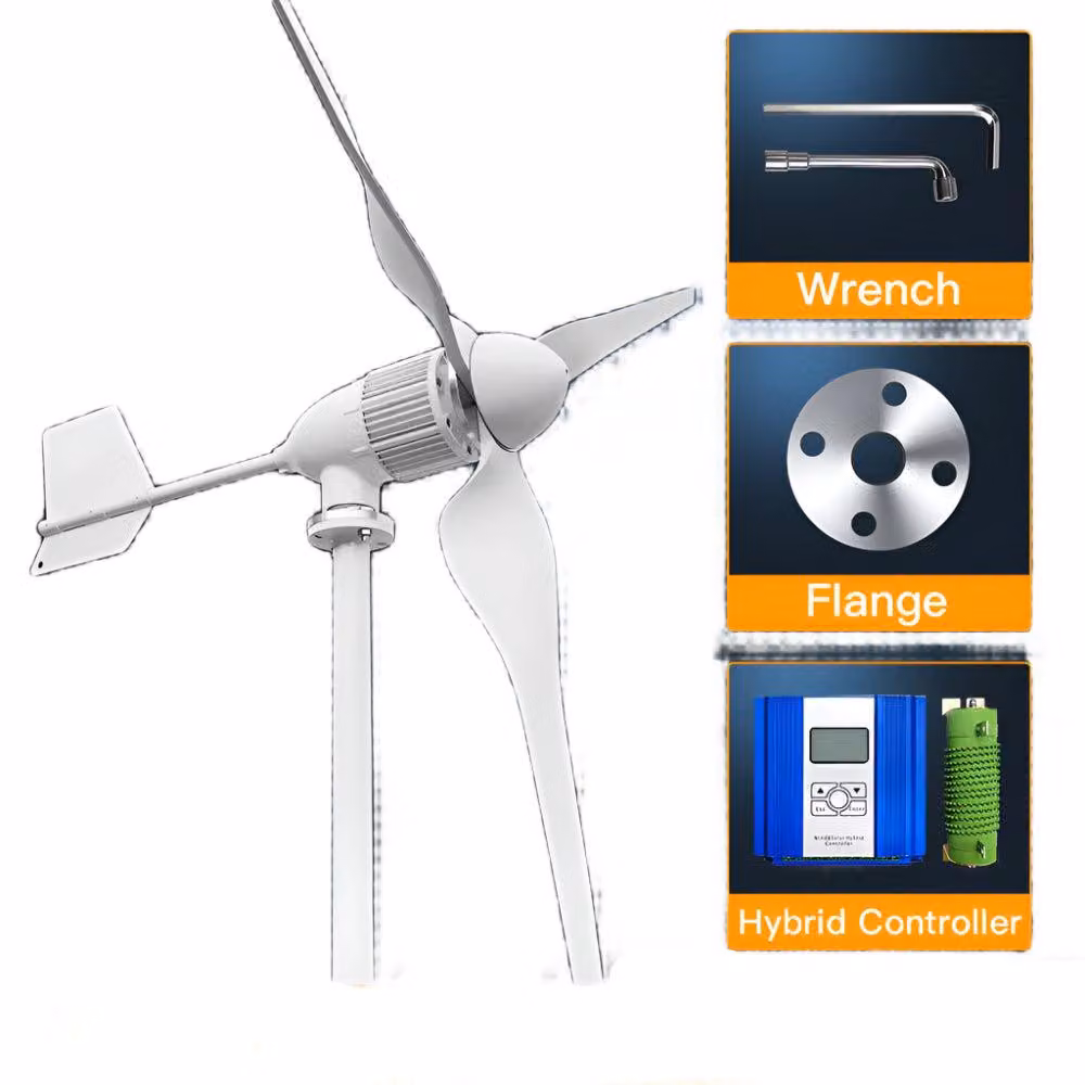 Turbina eolica - Asse orizzontale - Generatore eolico da 6 kW - Sistema di energia eolica - Energia sostenibile
