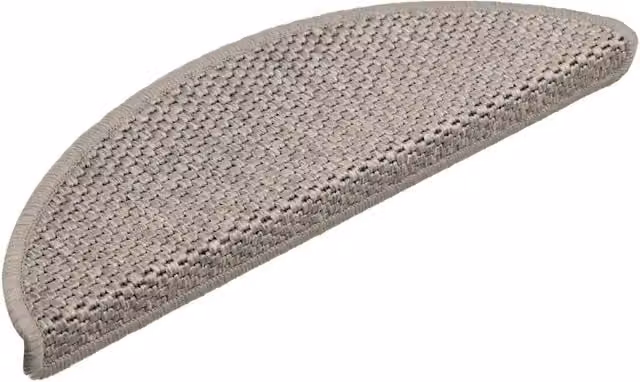 Set di 30 tappeti autoadesivi per scale vidaXL con effetto sisal, colore argento, L: 56 cm, P: 17 cm, H: 3 cm
