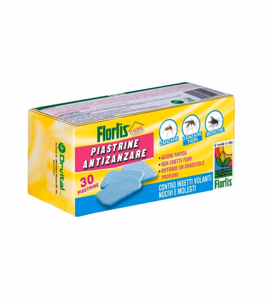 Flortis Piastrine Antizanzare - 30 Pezzi