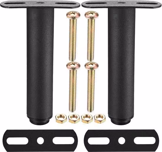 Supporti metallici a T, regolabili e telescopici, da 25 a 45 cm – supporti per letti, comodini e vari mobili