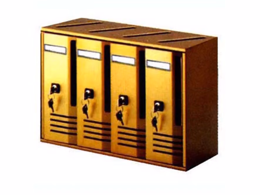 Alubox 20C5SA Cubo C5 Blocchiera Postale Condominiale con 5 Cassetti in Alluminio Anodizzato colore Sabbia da parete – 2