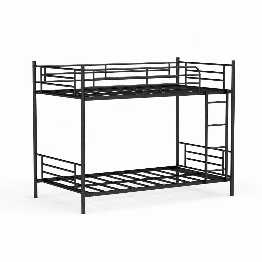 Letto a castello Minimal in metallo nero per bambini 90x190 cm – 2