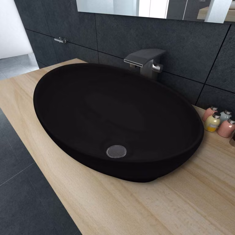 Lavello in Vetroceramica 40 x 33 cm Nero