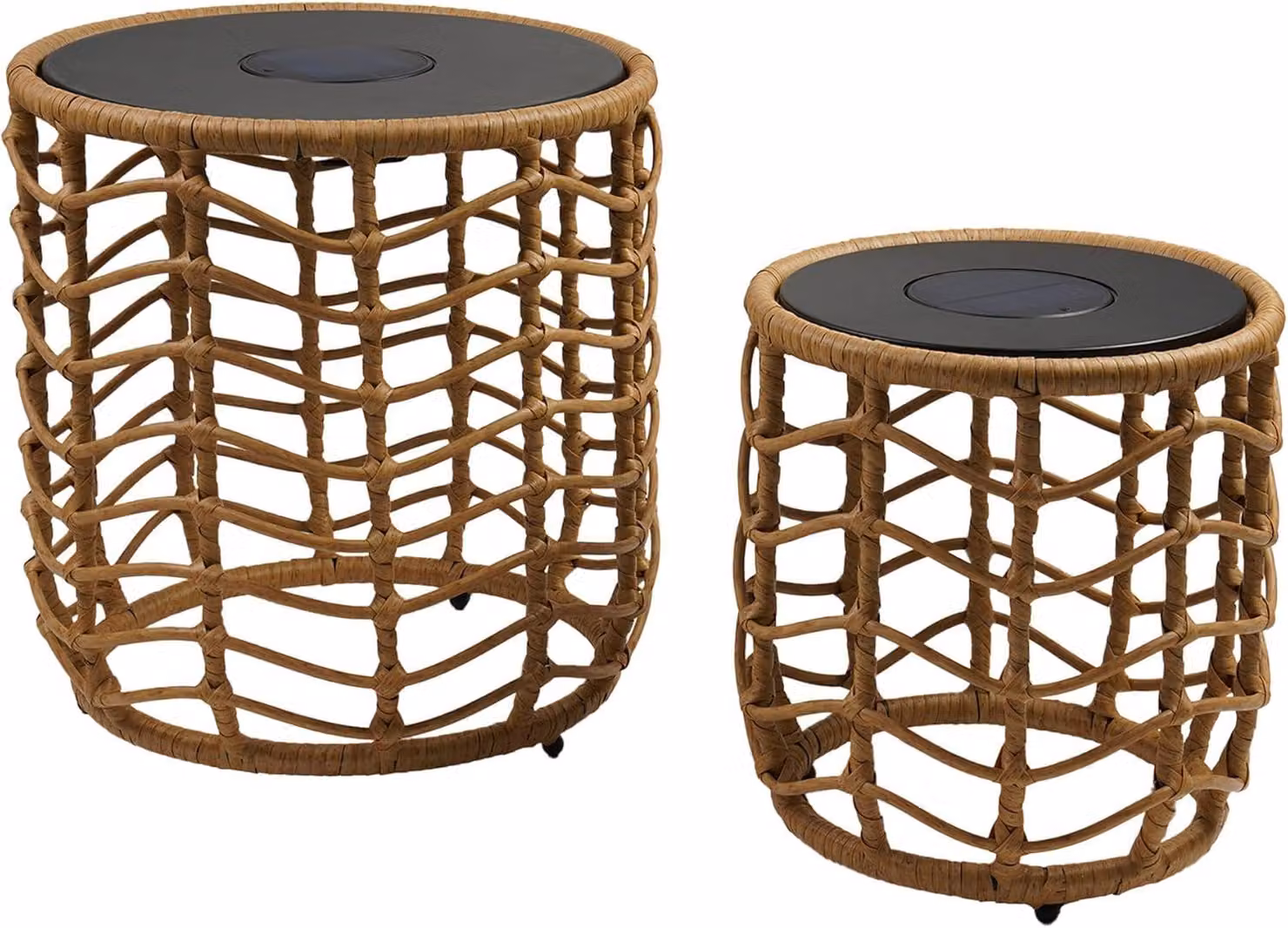Set di 2 sedie Nerita in rattan sintetico, effetto naturale