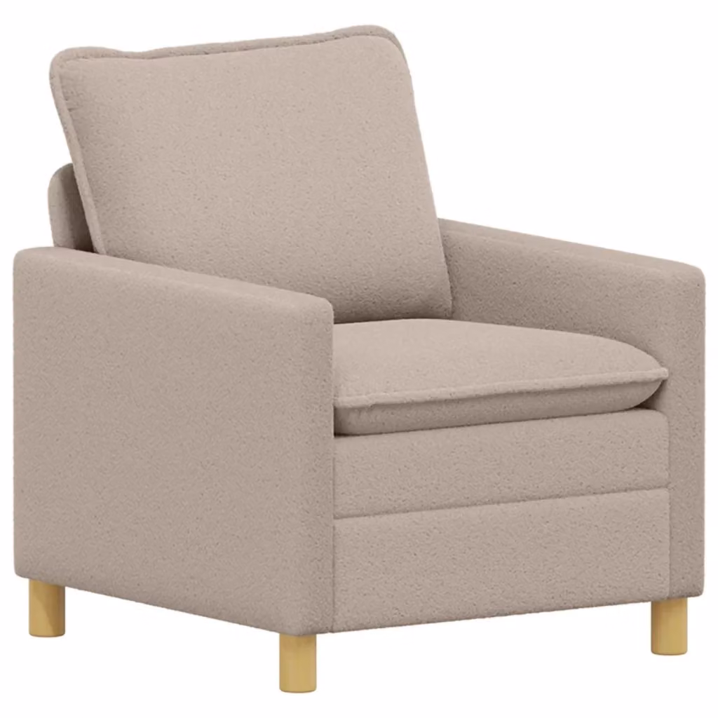 Divano moderno vidaXL in tessuto grigio e beige L: 76 cm, P: 81 cm, H: 87,5 cm – 2