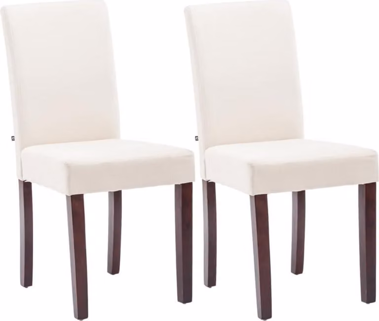 set di sedie da pranzo 2 pezzi - sedie da cucina - imbottitura confortevole | Colore: Crema | Argomento per il colore: Cappuccino