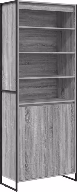 Credenza | Armadi alti Grigio Sonoma 79 x 36 x 200 cm Legno multistrato