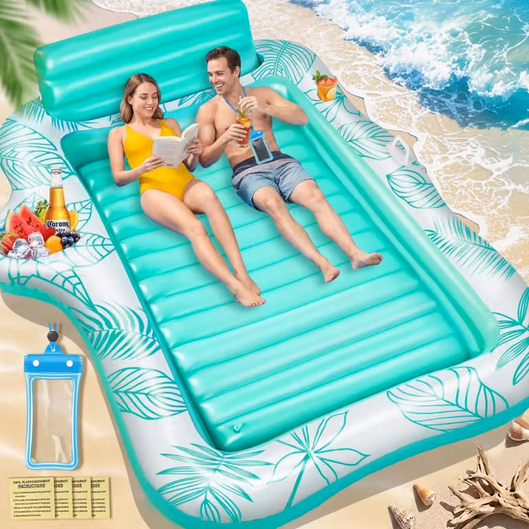 Lettino gonfiabile per l'acqua, dimensioni 230 x 180 cm