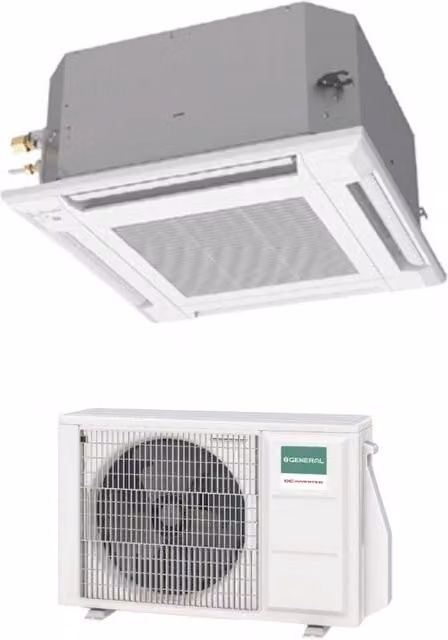 Climatizzatore Condizionatore General Fujitsu Serie KVLA ECO Inverter a 4 Vie 12000 Btu AUXG12KVLA-E R-32 Bianco con Griglia Inclusa e Wi-Fi Opzionale