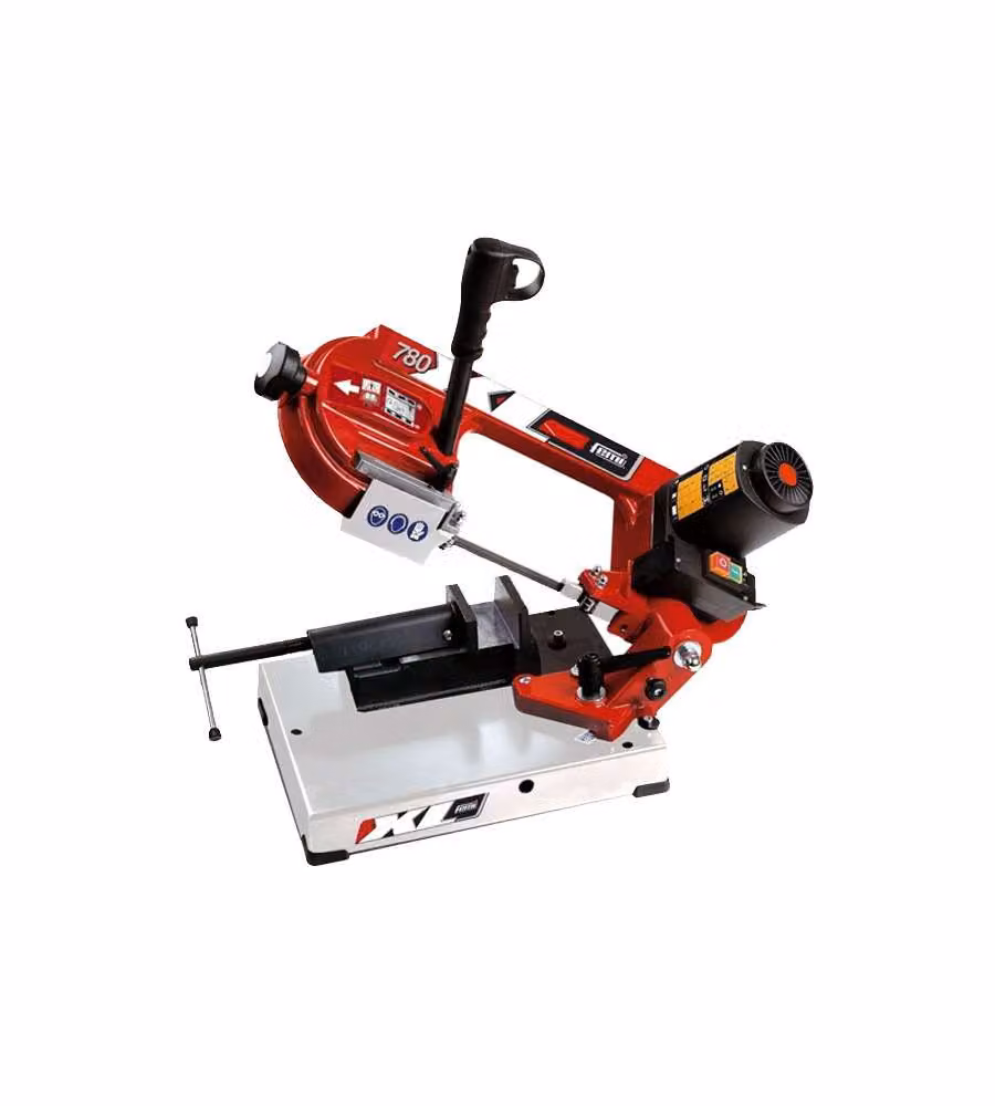 Sega a nastro per metallo Femi 780XL da banco, colore rosso, 850W – 1