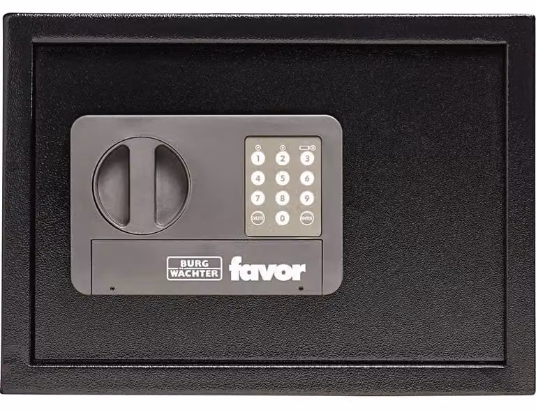 Cassaforte per mobili con serratura elettronica a combinazione, colore nero