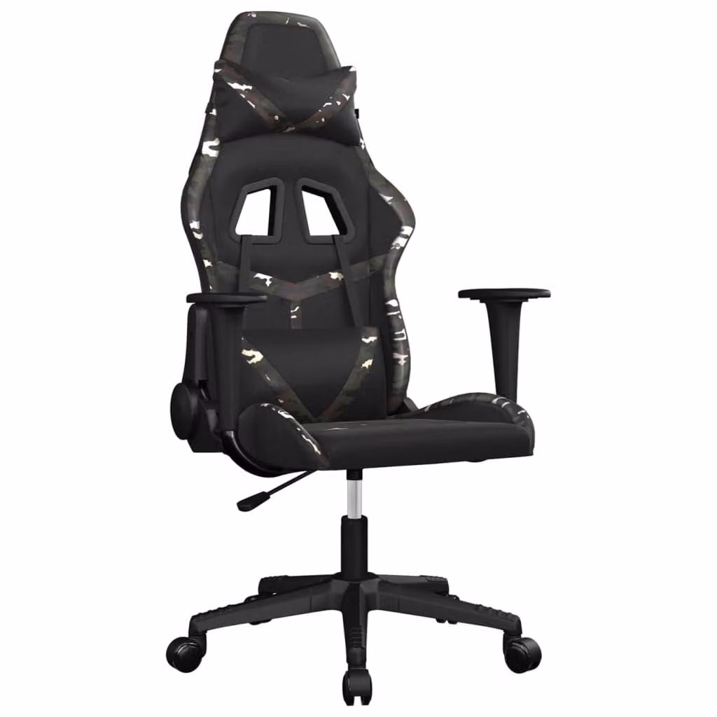 Sedia da Gaming Nero e Mimetico in Pelle finta