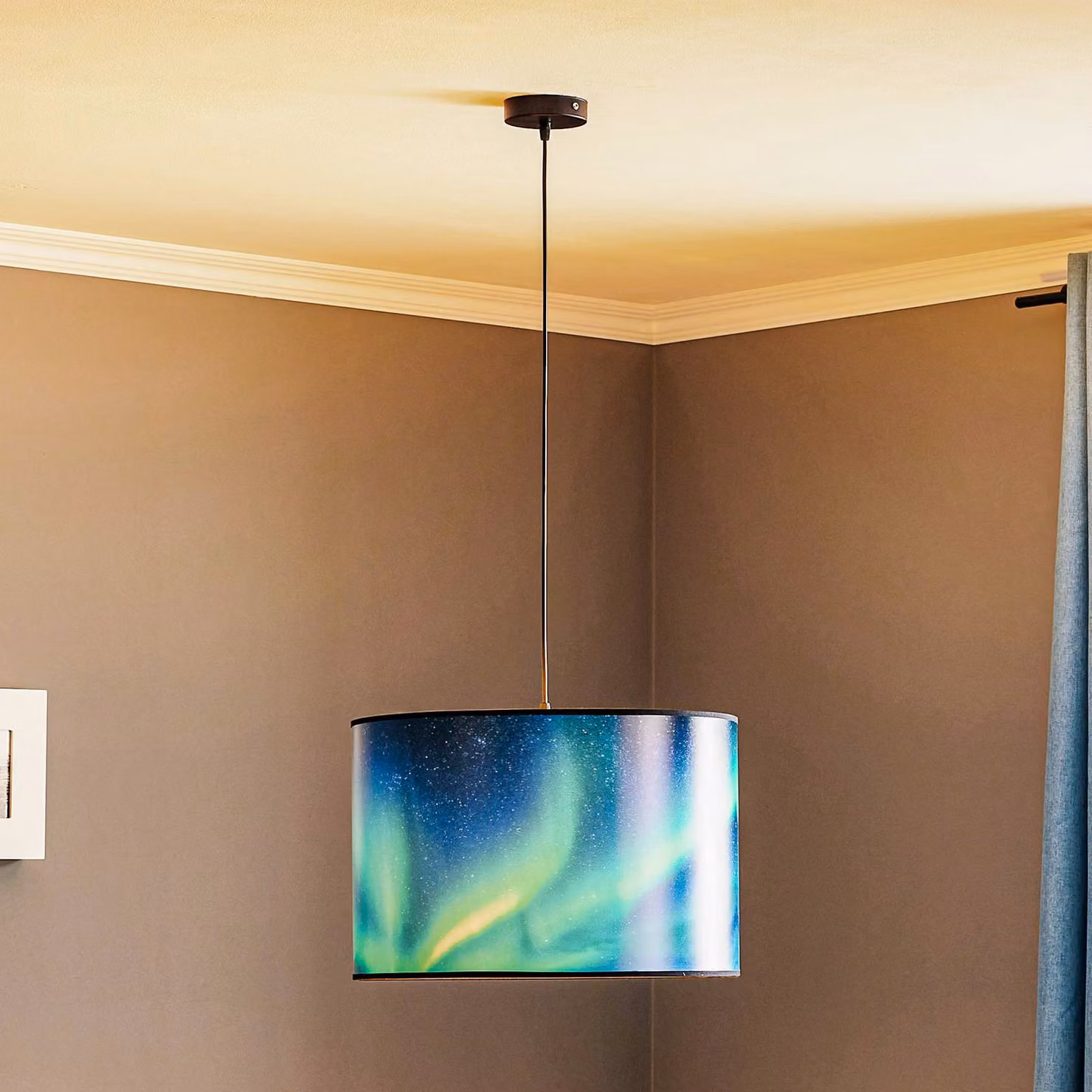 Lampada a sospensione Print L Duolla, dimmerabile, Multicolore, Soggiorno / Sala da pranzo, Plastica, Giovanile, Lampada a sospensione