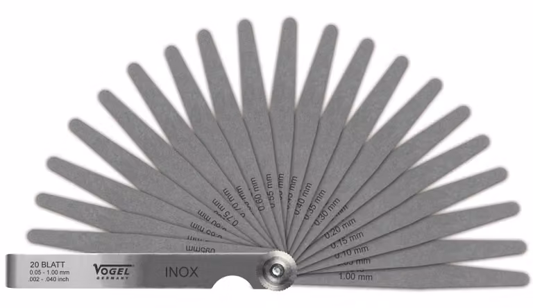 Spessimetro Vogel INOX 20 lame 0,05-1,0 mm, 413107