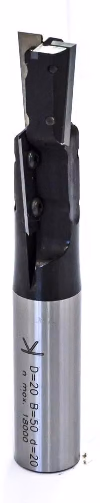Fresa a candela BRÜCK WP Z2+2 per CNC - destra D=20 mm S=20x55 mm GL=125 mm NL=50 mm | 132032