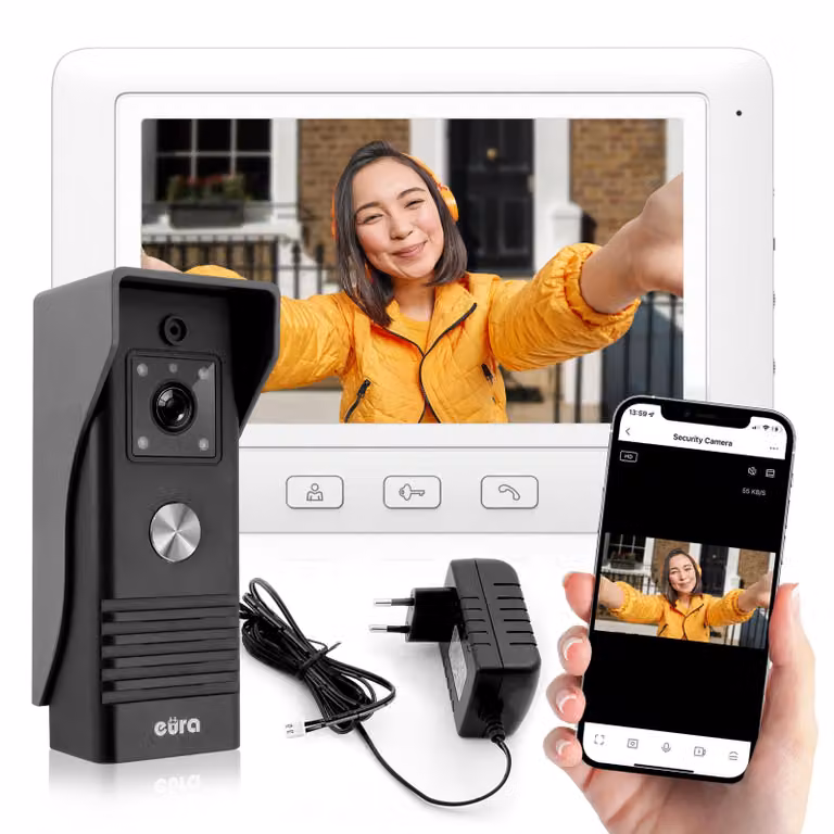 Eura VDP-45A3-TY Alpha+: sistema di citofono video WiFi con funzionalità TUYA, 4 fili