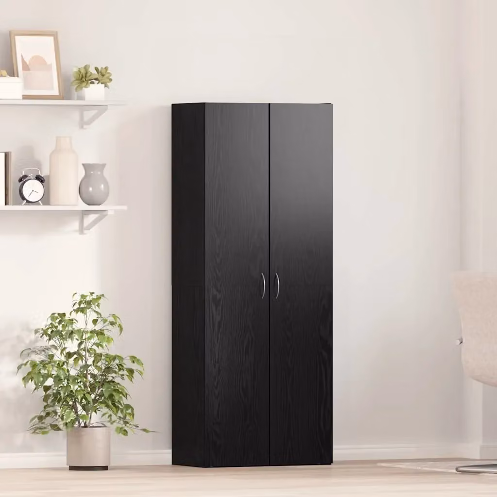 Mobile per ufficio moderno DESIGN IN nero con ante a battente e ripiani interni L/P/H: 60 x 32 x 152,5 cm CFW3509602 – 2