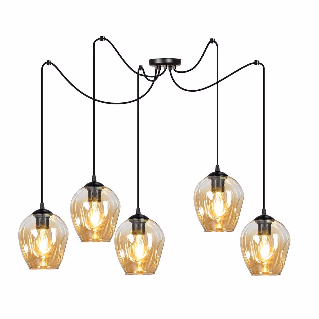 Żyrandol Emibig Emibig 5xE27 60W LEVEL 5 BL/MIODOWY 758/5