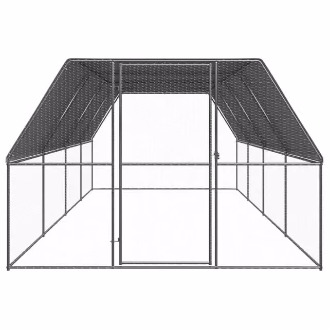 Gabbia per polli da esterno Videx in acciaio zincato grigio L: 8 m, P: 3 m, H: 2 m