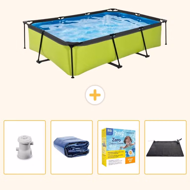 Piscina fuori terra rettangolare - 300x200x65 cm - 5 pezzi - Modello SCB11
