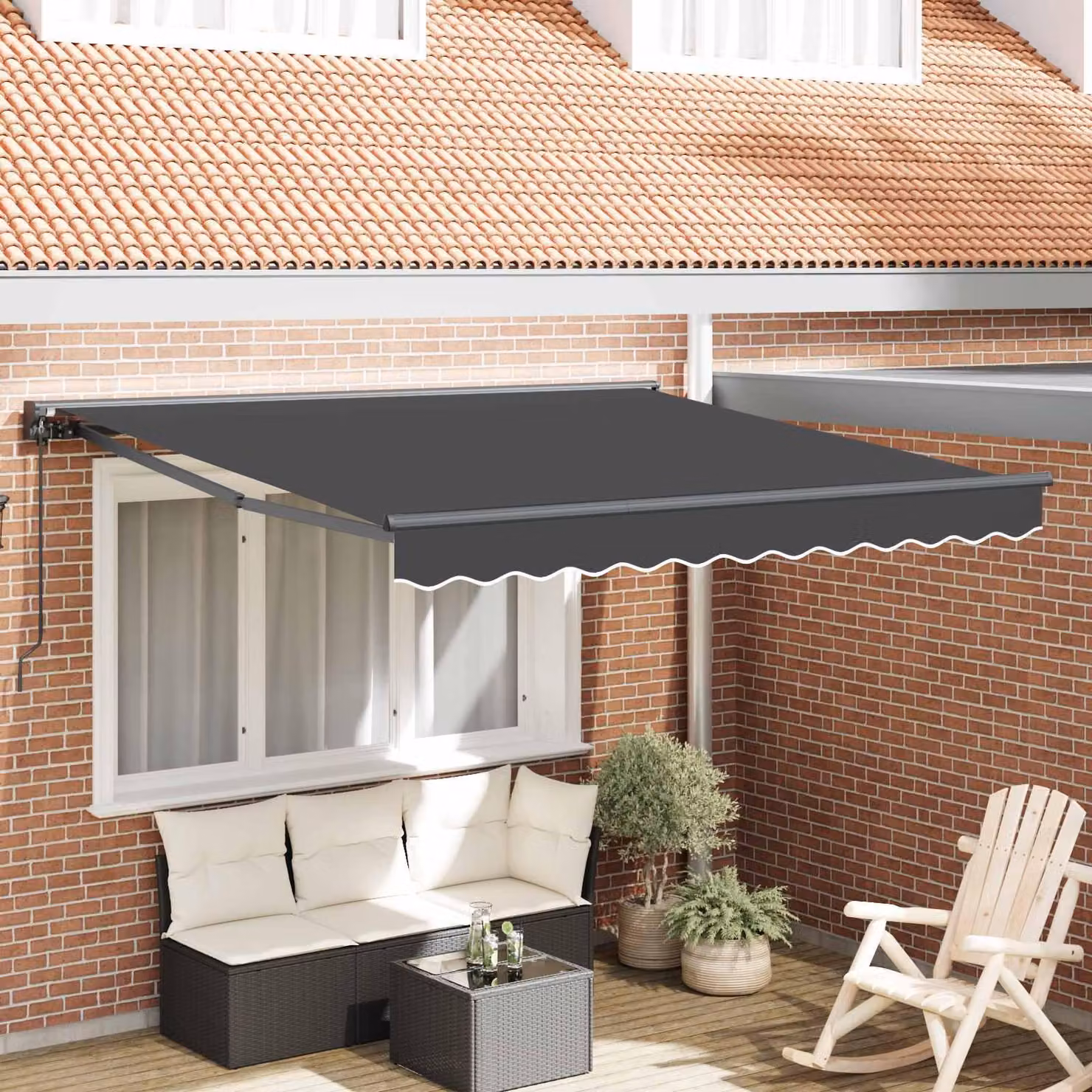 Maison Exclusive - Telaio per tenda da sole antracite 350 x 250 cm