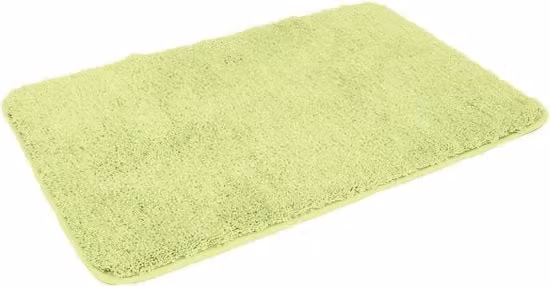 Tappetino da bagno Kinzler in microfibra verde, L: 60 cm, P: 100 cm, non scivolante e compatibile con riscaldamento a pavimento