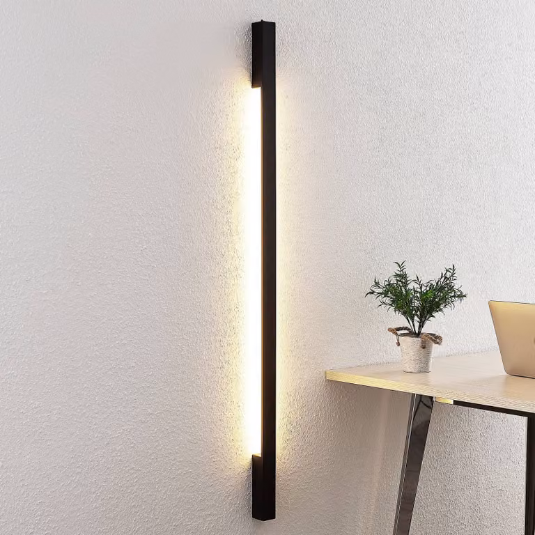 Applique da parete a LED Ivano Arcchio, Nero, Corridoio, Alluminio, Moderno, Applique a LED