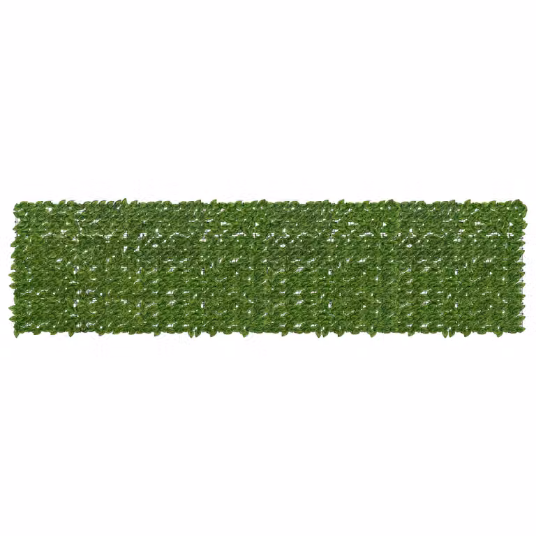 vidaXL Siepe artificiale per balcone con foglie Verde e Giallo L: 400 cm, H: 100 cm