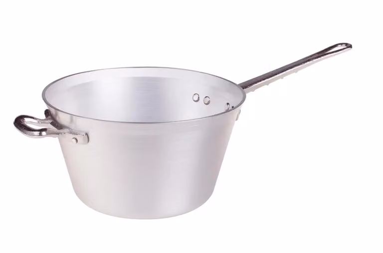 Paiolo per polenta con manico e maniglia in alluminio 3mm, diam. 22cm