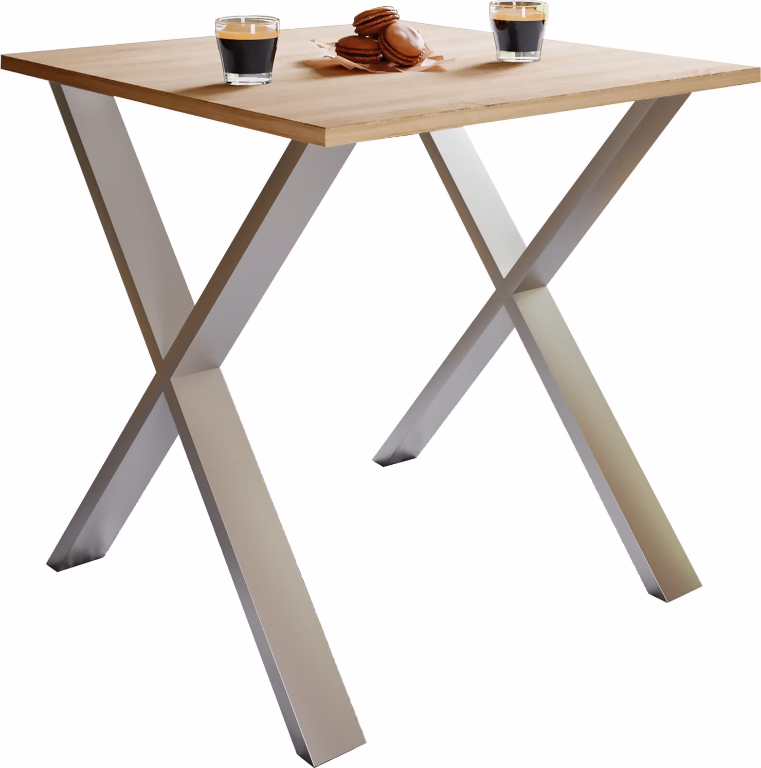 Tavolo da pranzo in legno Premium | H. 76 x W. 80 x D. 50 cm | Tavolo da cucina Tavolo da pranzo Xona X