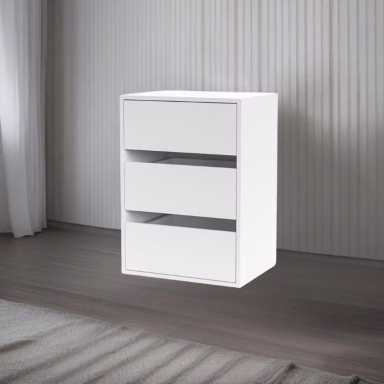 Cassettiera 3 cassetti colore bianco Smart ST2 50.8x39.6x71.3H