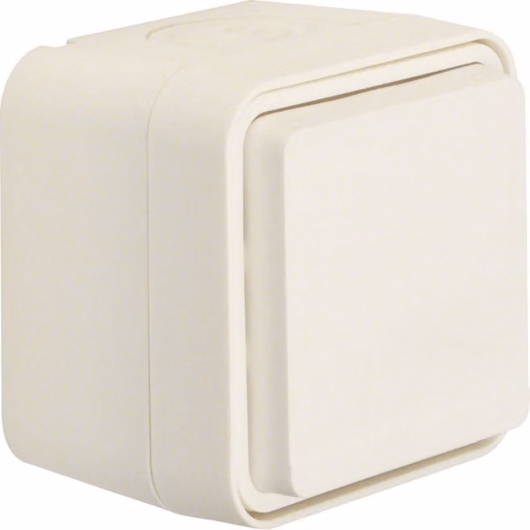 Berker 47633502 Presa di corrente SCHUKO con coperchio incernierato, montata in superficie, bianco polare opaco Berker W.1