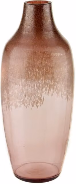 Vaso moderno in vetro marrone per tavolo, Altezza: 40 cm, Diametro: 16 cm