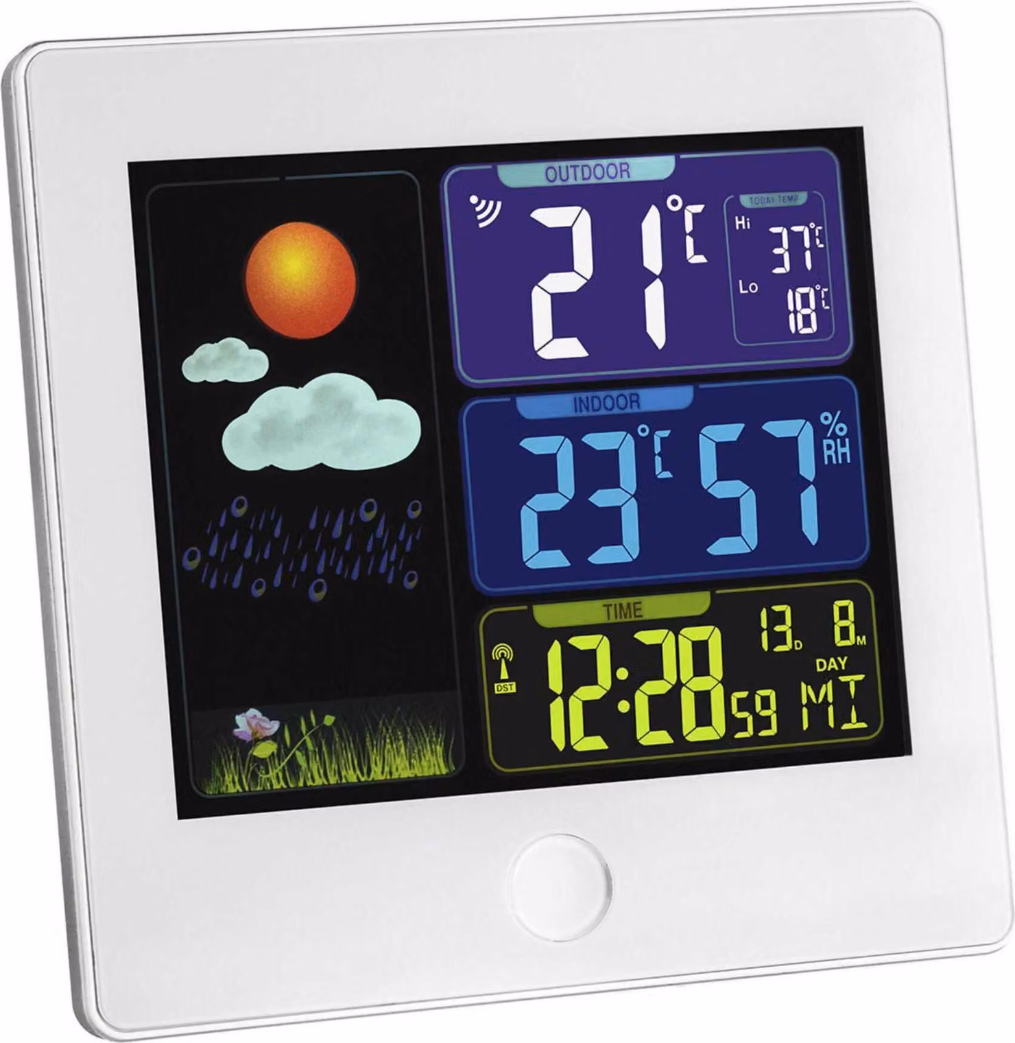 TFA - Stazione meteo radio con display a colori SUN - 35.1133.02 - bianco