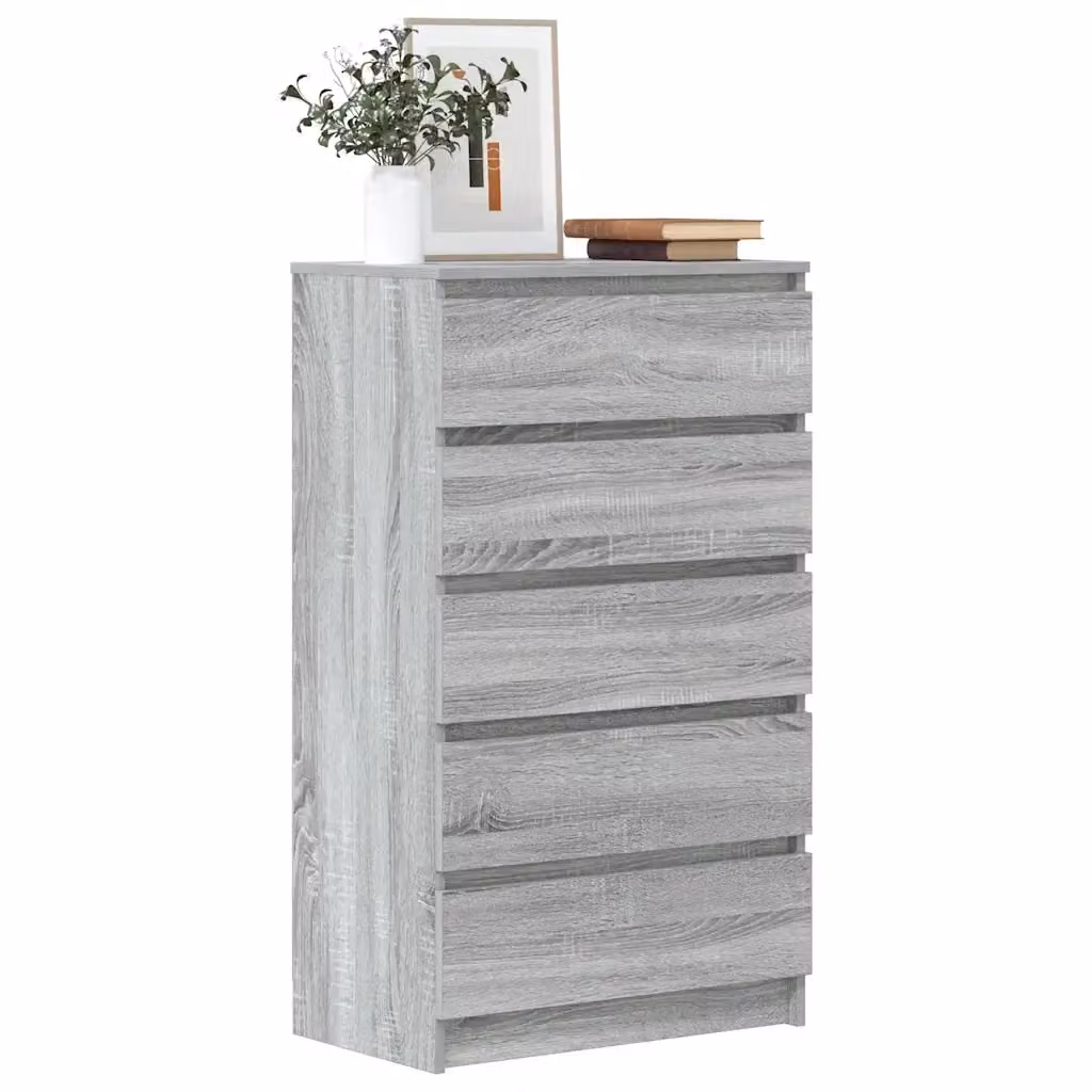 Cassettiera in legno multistrato Grigio Sonoma moderna L: 60 cm, P: 36 cm, H: 103 cm CFW5738021 – 2