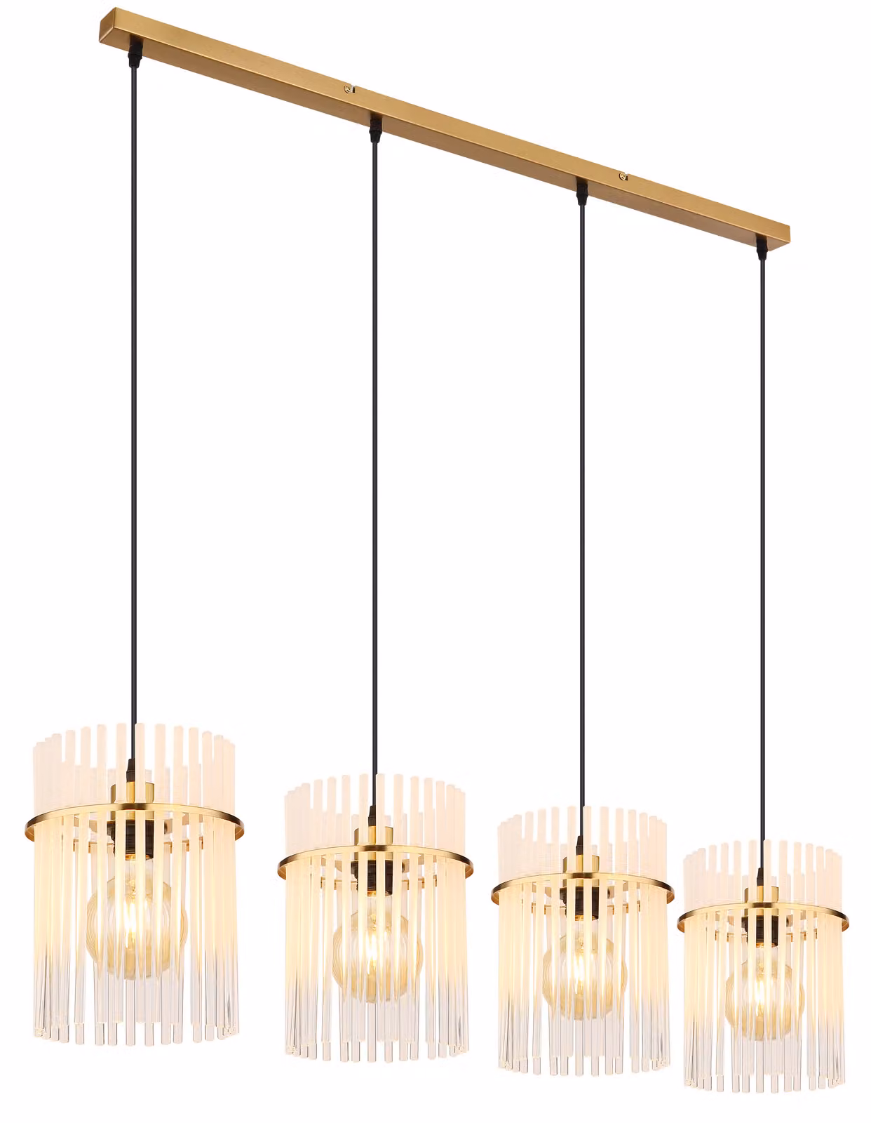 Globo Lighting lampada a sospensione in metallo color oro opaco, 4x E27