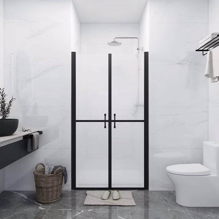 Porta per Doccia in Vetro ESG Satinato vidaXL L: 68-71 cm, H: 190 cm