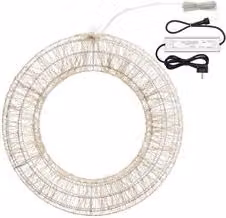 Corona 1 gioco di luce (55cm) (1pz) 3000 luci - MICROLED Bianco caldo IP44 75634