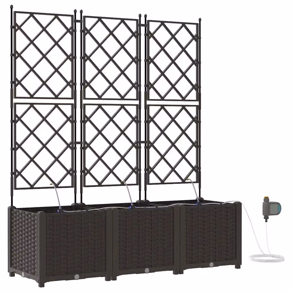 Set di 3 fioriere da esterno vidaXL in acciaio marrone per il tuo giardino – 2