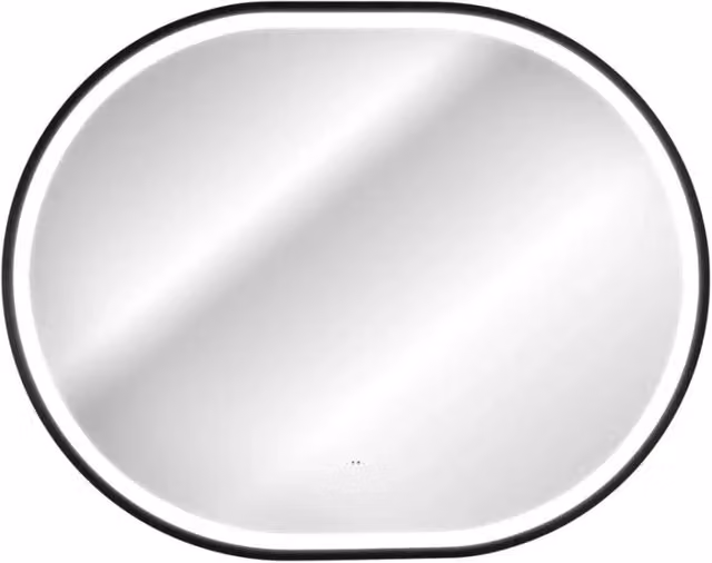 Specchio bagno LED dorato ovale 90x70 cm design