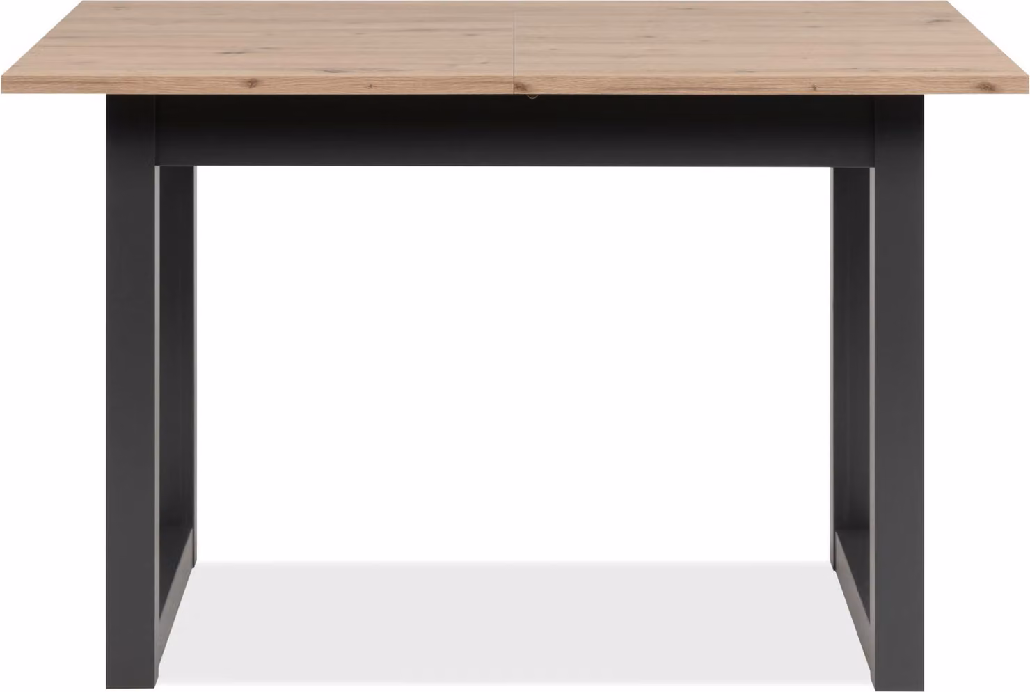 Calicosy - Tavolo da pranzo allungabile in rovere artigianale e antracite L120-160 - DENVER