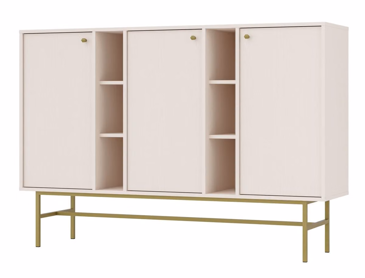 Cassettiera larga IROS 3 - beige / oro