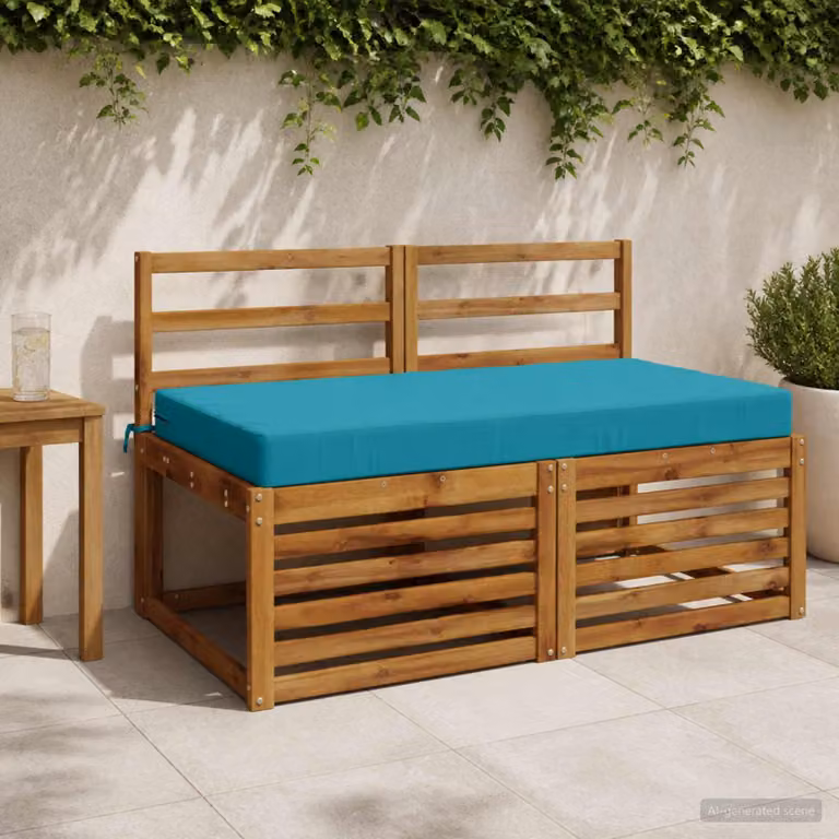 Cuscino per la seduta vidaXL SOEST in poliestere, colore turchese, con rivestimento lavabile e resistente ai raggi UV