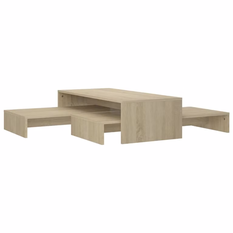 Set Tavolini Estraibili Rovere Sonoma 100x100x26,5 Multistrato
