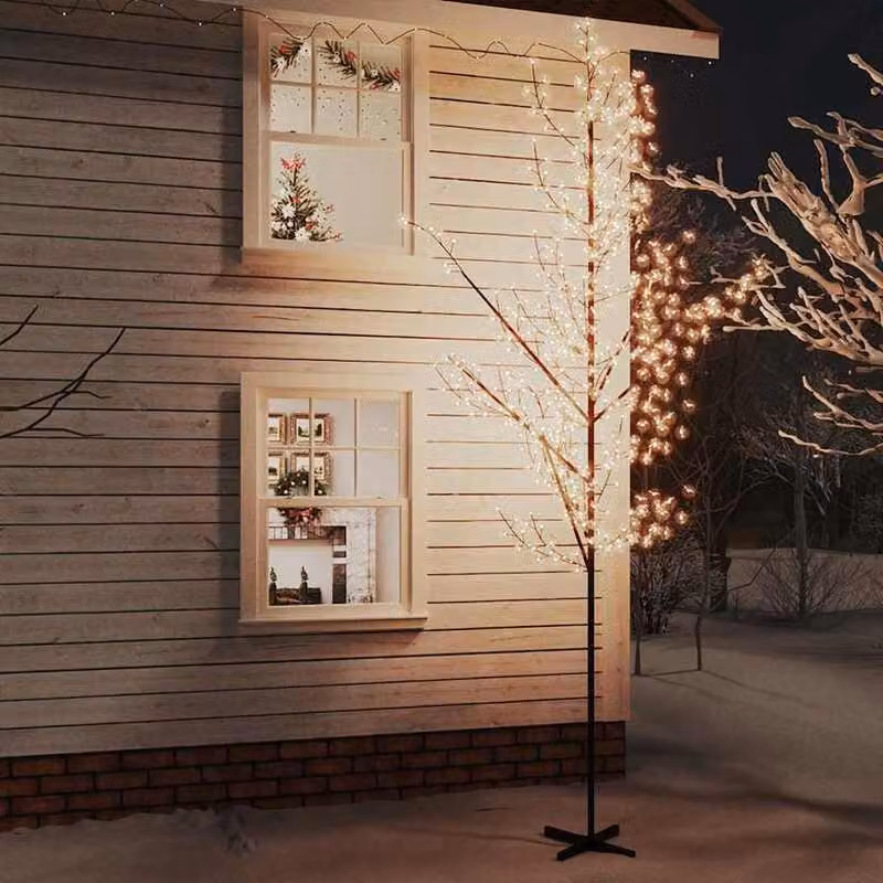 Albero di Natale decorativo, illuminato con luci bianche calde, altezza 400 cm - un grande albero per creare un'atmosfera accogliente, adatto sia per interni che per esterni