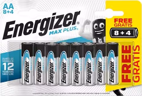 Energizer MAX Plus - Tipo AA/12 8 4 gratis