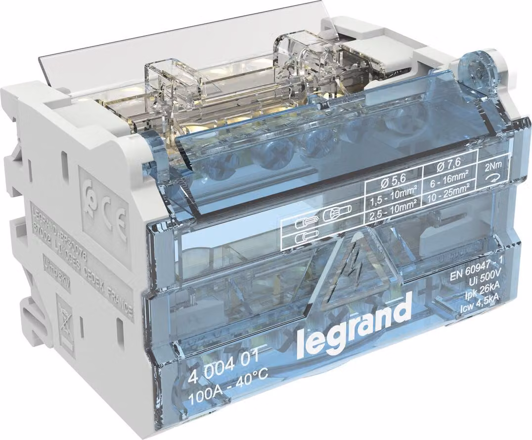 Blocco di distribuzione modulare BR 2P-6 100A