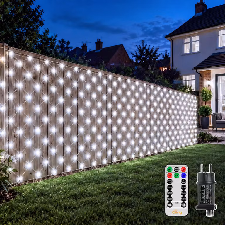 Striscia luminosa a LED, dimensioni 6x2 metri, 360 LED, colore bianco, 8 modalità, timer, grado di protezione IP67