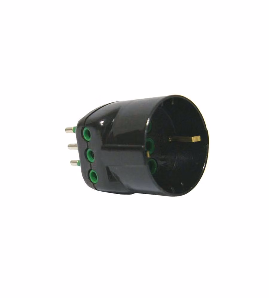 Adattatore Triplo 10A+T Sk Nero          82211 Fme