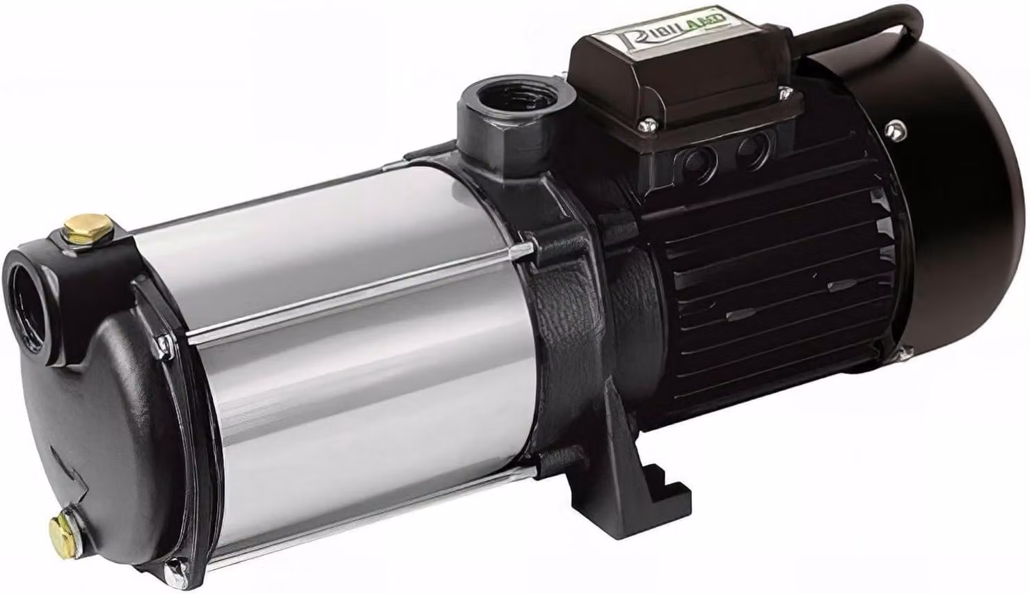 Pompa di superficie - multicellulare, trifase, 1450 W, acciaio inossidabile, colore nero e verde